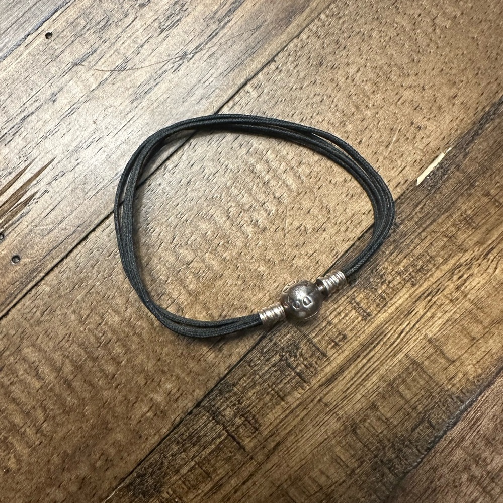 Pandora Rope Charm Bracelet Black